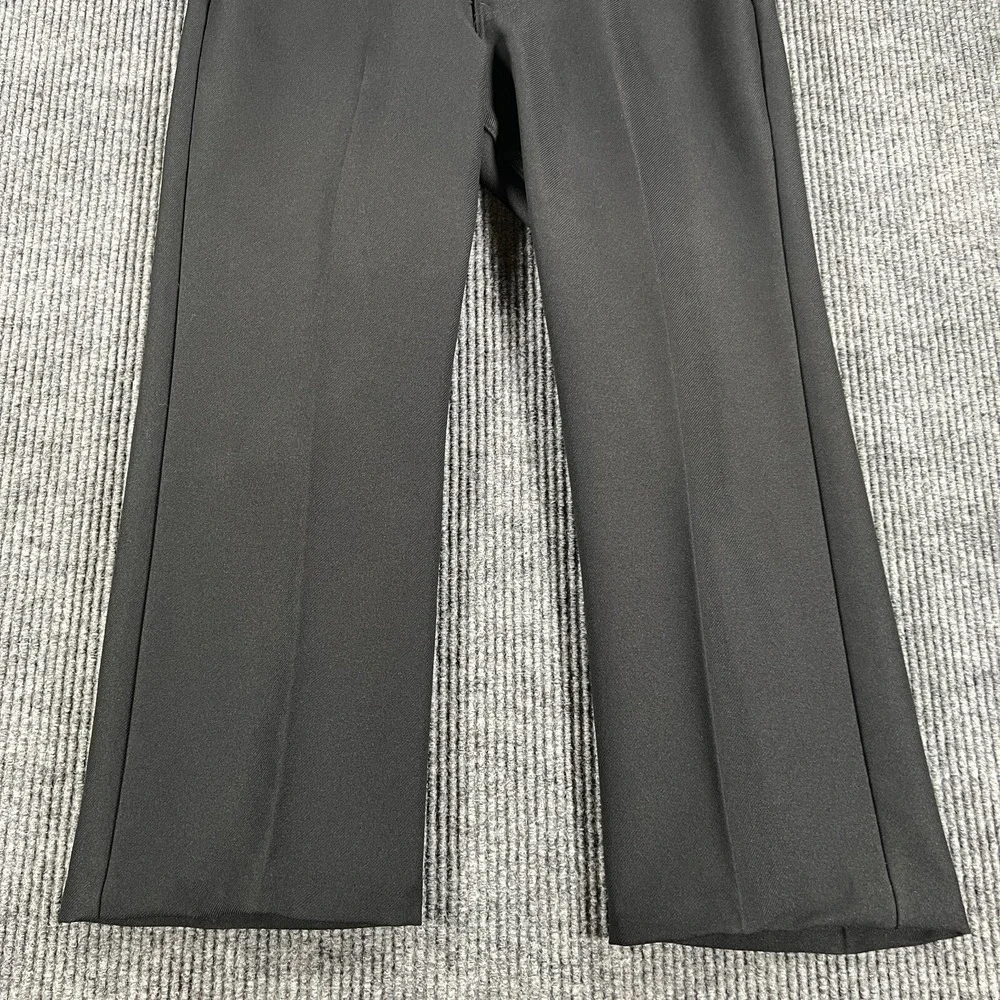 Vintage Levis Dacron Polyester‎ Pants Mens 36x30 (36x26) Black Casual Trousers